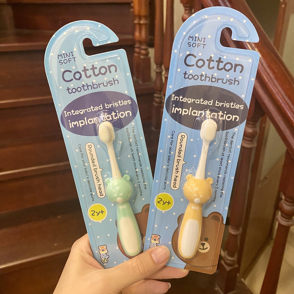 Bàn Chải Đánh Răng Hình Gấu Cho Bé Chất Liệu Siêu Mềm Mại