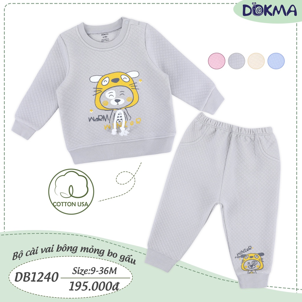 SALE 30% -9-36M Bộ cài vai bông Dokma