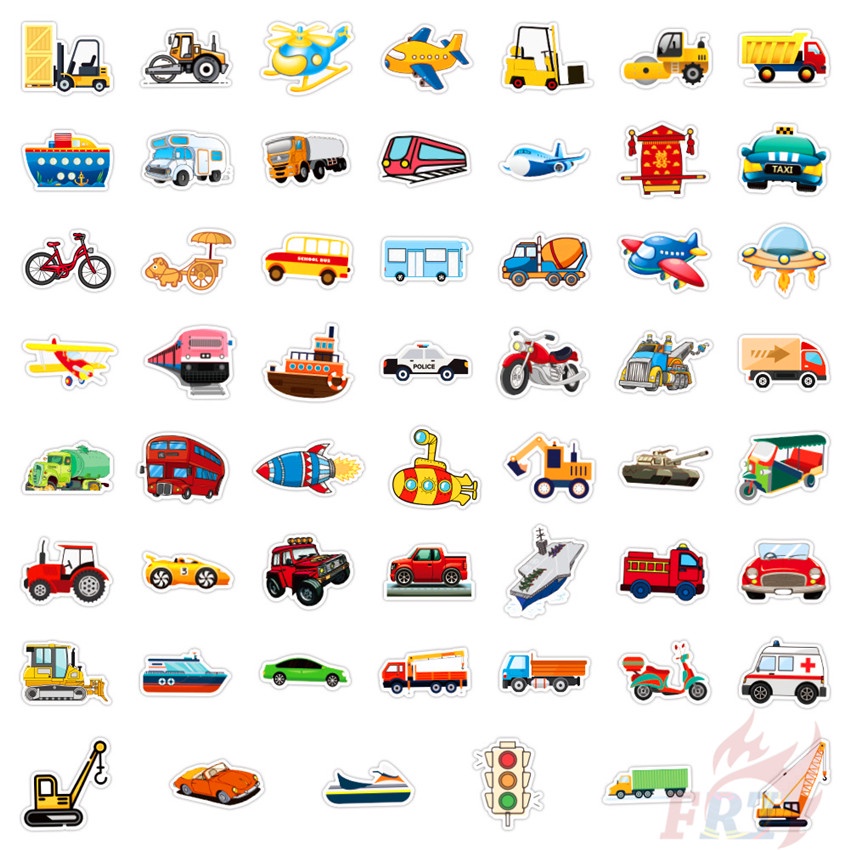 50Pcs/Set ❉ Vehicle Series 04 Cars Bus Truck Stickers ❉ DIY Fashion Waterproof Doodle Decals Stickers