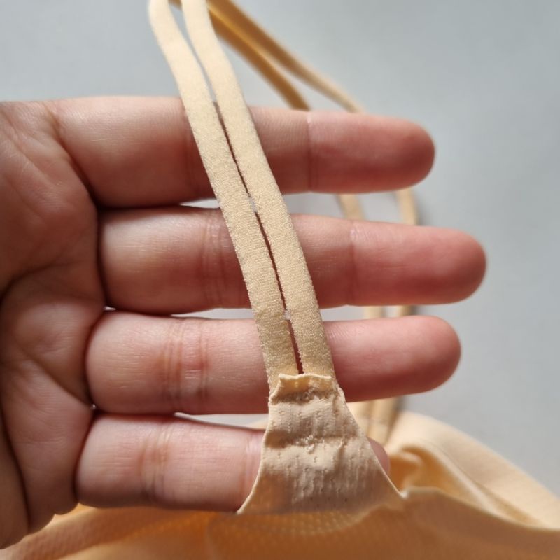 Áo bra áo lá áo lót su thông hơi co dãn 2 hai dây kép thẳng có mút tháo ra được