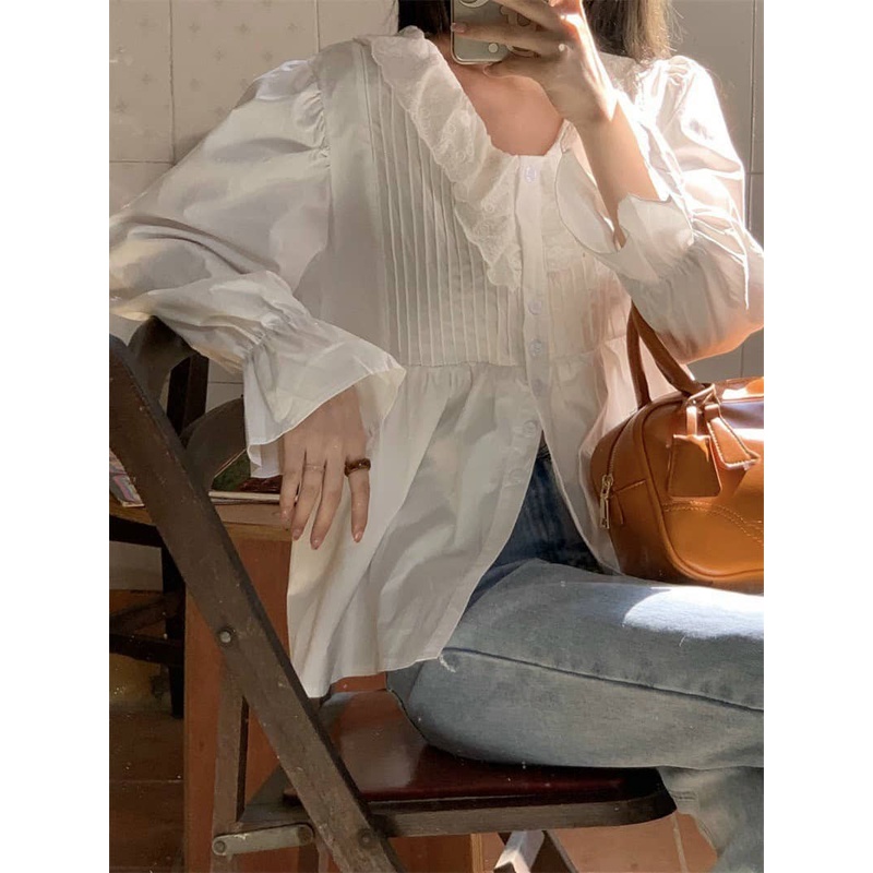 Áo babydoll tiểu thư Ulzzang hàng QCCC A555 kaca hihishophaha