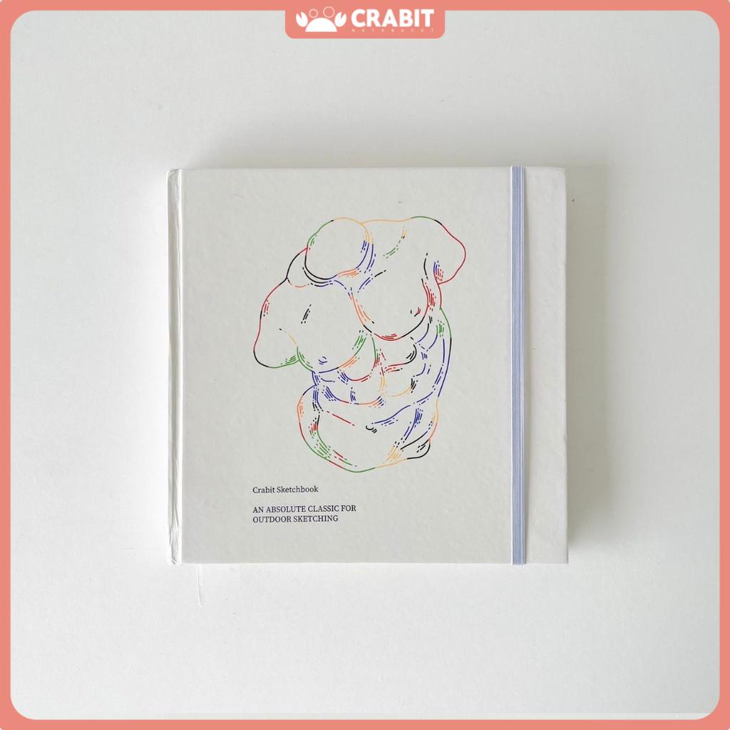 Sổ sketch Crabit vẽ chì phác thảo 190gsm khổ vuông 80 trang