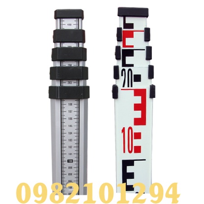Thước Mia Nhôm 5m - Thước mia máy thủy bình, kinh vĩ chính hãng