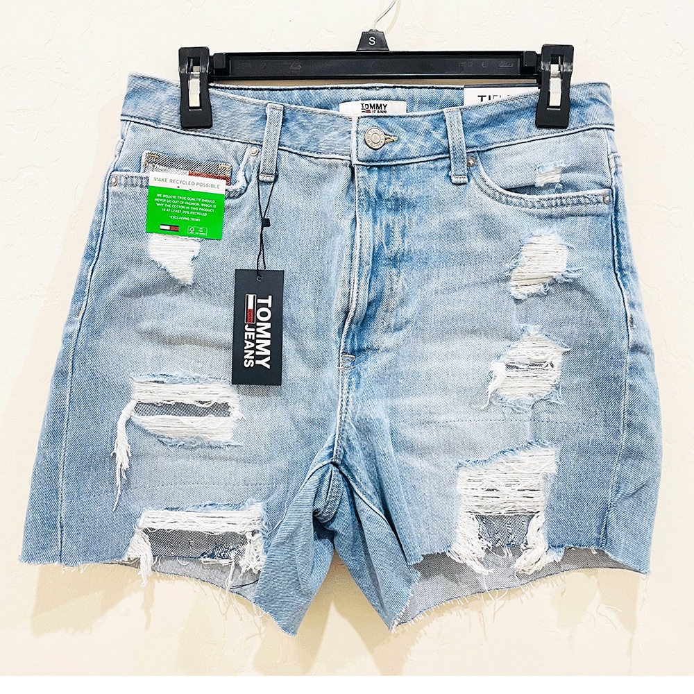 Quần short nữ Tommy Jeans Cut-Off Short - Denim Light