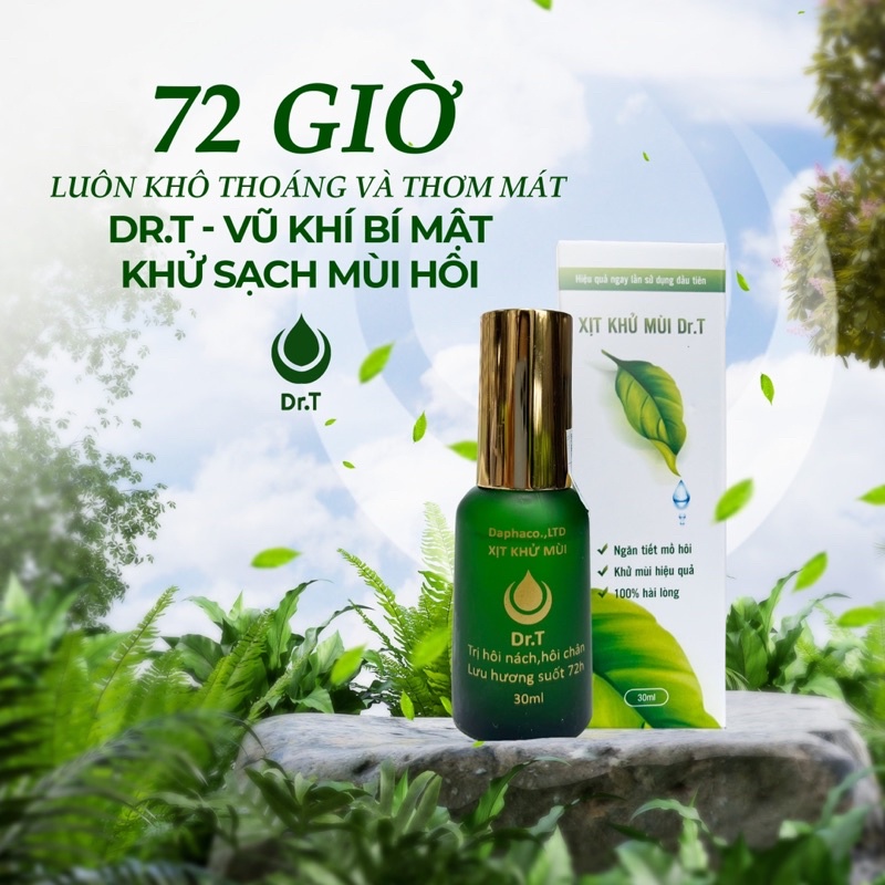 (hàng HOT) Xịt khử mùi cơ thể Dr.T loại bỏ hôi nách hôi chân vĩnh viễn