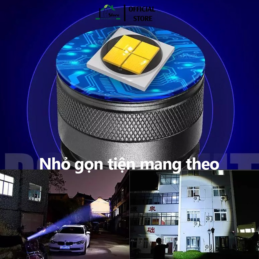 Đèn pin siêu sáng cầm tay bản cao cấp pin 26650 pin trâu, đèn led chiếu xa chống nước bảo hành 6 tháng