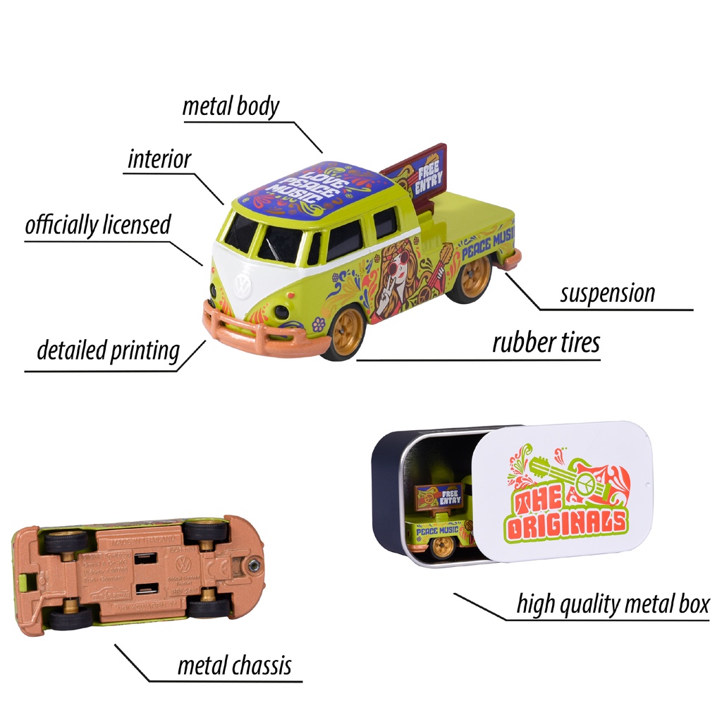 Xe Mô Hình Cao Cấp MAJORETTE VW The Originals Deluxe Cars 212055005 - Simba Toys VietNam