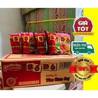 Thùng 30 gói mì số đỏ tôm chua cay _30 gói x 65gr