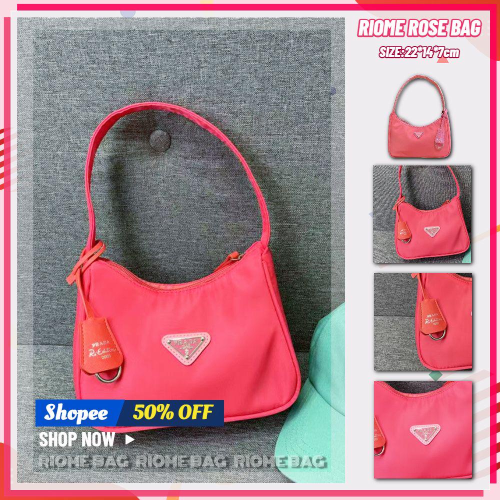 Ripome rose Túi Xách Đeo Vai Bằng Da Màu Hồng Thương Hiệu Bán Trực Tiếp Từ Nhà Máy Cho Nữ