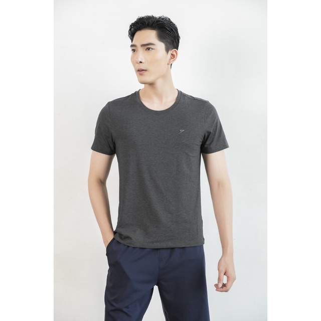 Áo thun nam cổ tròn KWIN vải cotton dày dặn cao cấp Hàn Quốc form Regular Fit co giãn tay ngắn nhiều màu KTSR06