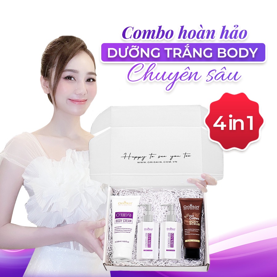 ComBo Dưỡng Trắng Da Body, Hỗ Trợ Kích Trắng Da, Cấp Ẩm Và Làm Sáng Da Oriskin