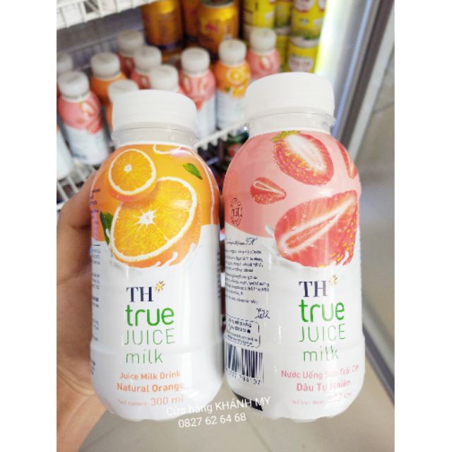 Nước uống sữa trái cây TH true juice milk chai 300ml