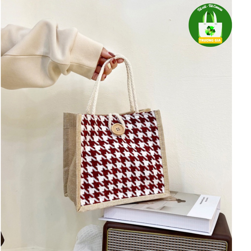 Túi cói mini dễ thương cute cá tính phong cách Vintage thời trang Trương Gia 04 bảo vệ môi trường