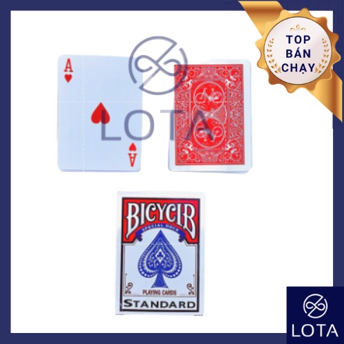 BỘ BÀI ẢO THUẬT, dụng cụ hỗ trợ magic tricks cards, ký hiệu quân bài mặt sau, tây 52 lá, trò chơi vui nhộn LOTA SHOP