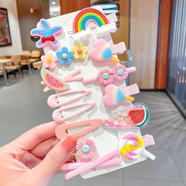 SET KẸP TÓC 14 CHI TIẾT BÉ GÁI