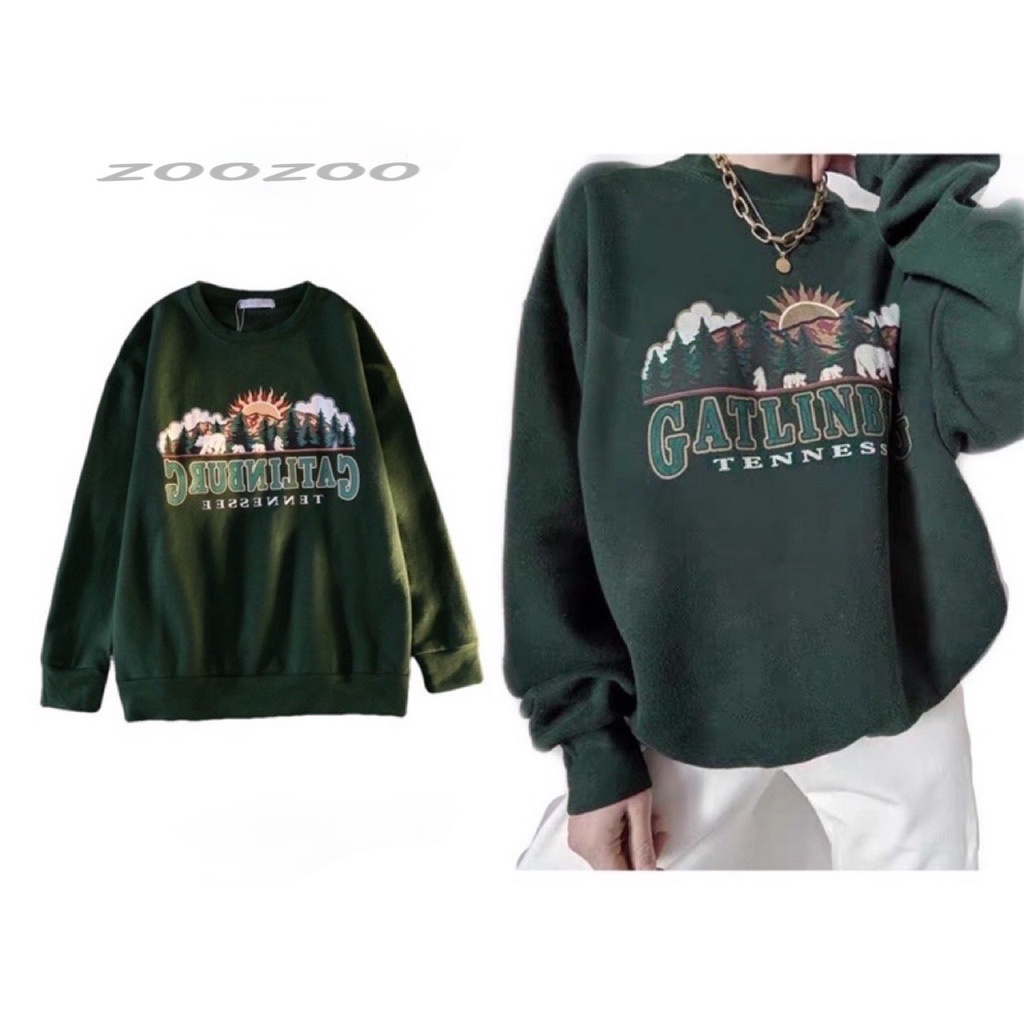 Áo Sweater Nỉ Bông CATLIN Unisex Nam Nữ