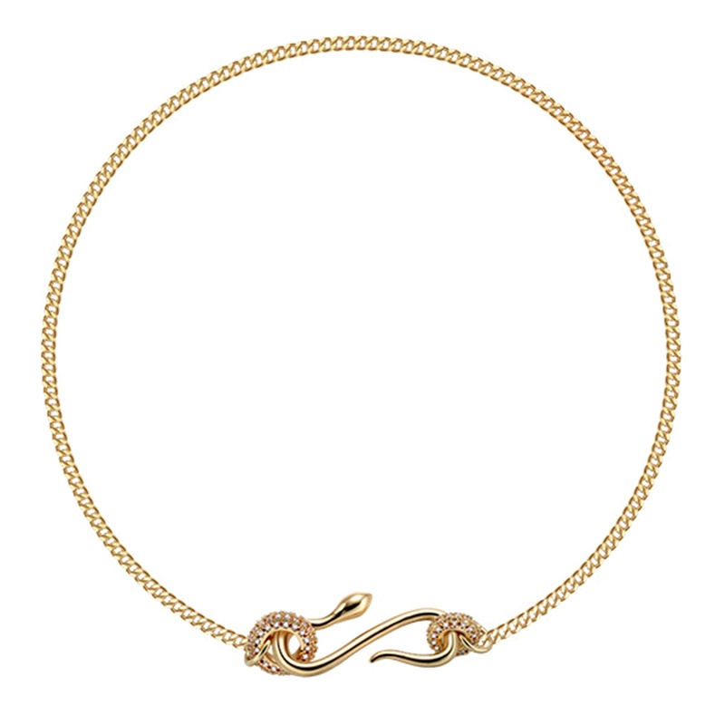 Fancyqube Vòng cổ Mặt Tròn Đính Đá Zircon Đơn Giản Thời Trang