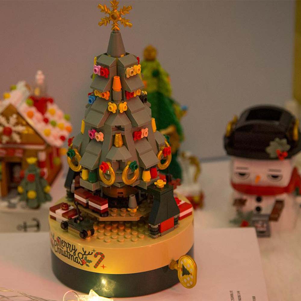 Christmas Tree Blocks Octopus Box Music Box Ornaments Gift Boxed Christmas Gifts New