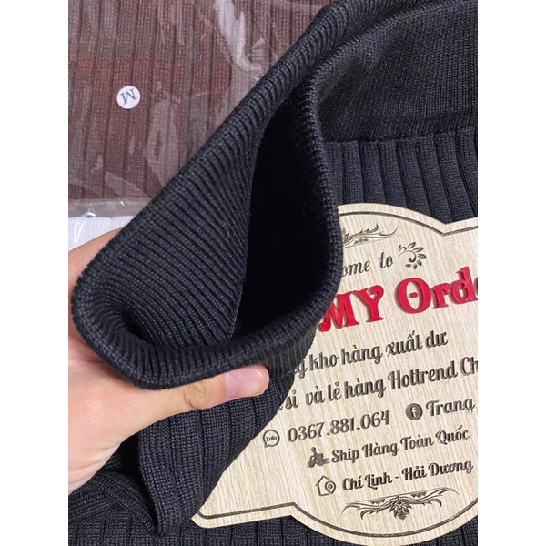 Chân váy len dáng dài xẻ tà