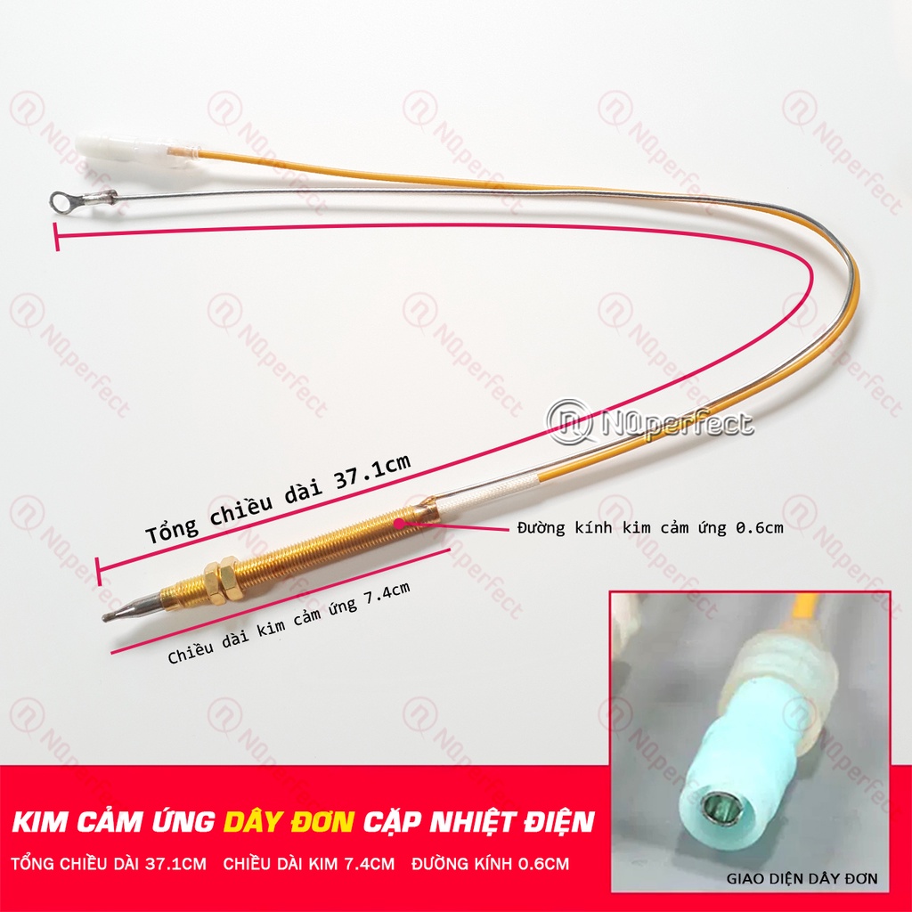 Dây kim cảm ứng nhiệt 74mm bếp gas âm, bếp hồng ngoại đóng ngắt ga tự động an toàn chính hãng [MẪU ĐẶC BIỆT 03]