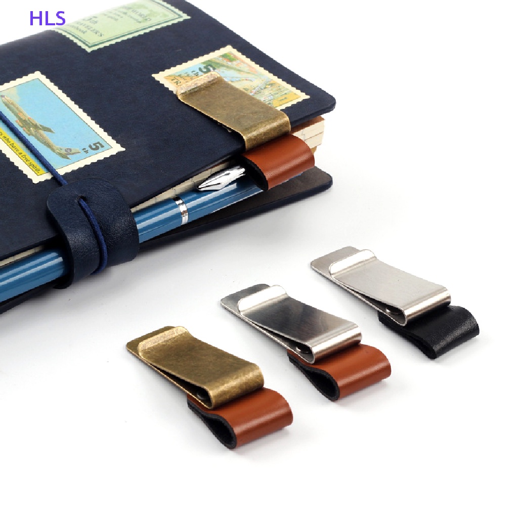 1 Kẹp Giấy / Da / Đồng Thau Bằng Thép Không Gỉ Tiện Dụng