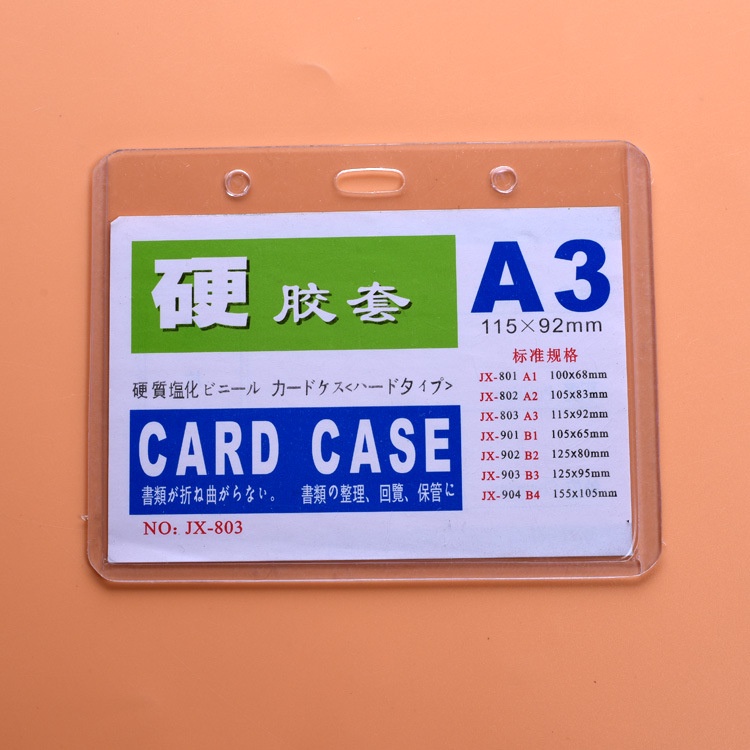 Thẻ đeo nhân viên, học sinh - Thẻ đeo trong suốt dọc 6x9cm