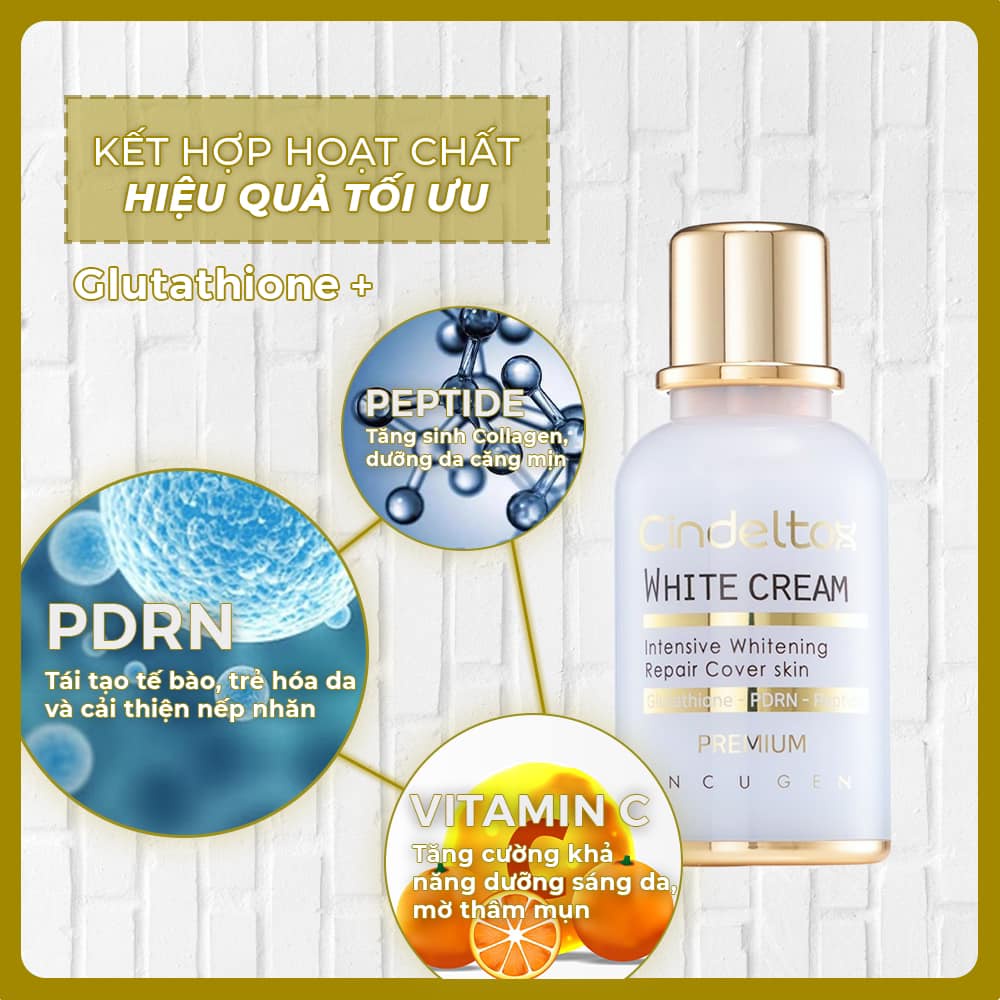 Bộ Kem Dưỡng Trắng Da Và Nhũ Tương Cindeltox