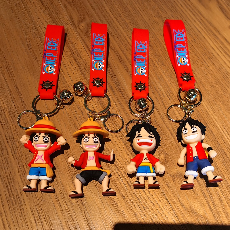 2 Móc Chìa Khóa PVC Hình Nhân Vật Luffy Trong ONE PIECE BY2