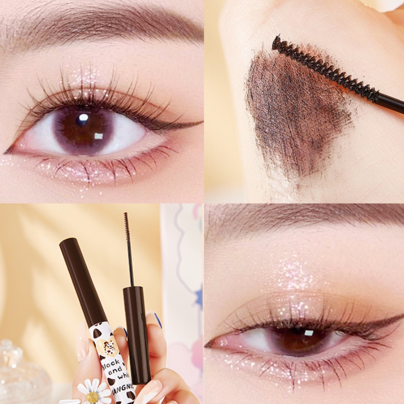 1 Mascara / Cọ Trang Điểm Làm Cong Lông Mi Chống Thấm Nước Không Bị Nhòe Dành Cho Nữ