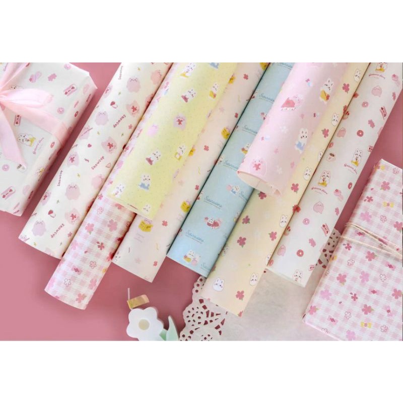 Sỉ 50 tờ giấy gói quà nhiều mẫu dễ thương, được chọn mẫu