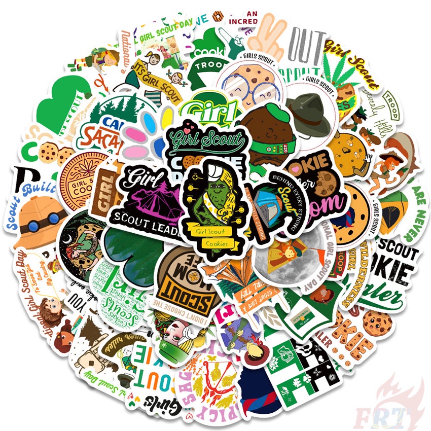 ❉ Hình Dán Cô Gái Scout Series 01 ❉ Bộ 50 Sticker Chống Thấm Nước Họa Tiết Doodle Hợp Thời Trang