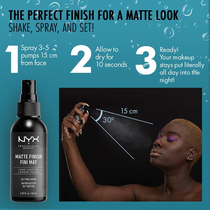 Xịt khoá makeup Nyx Makeup Setting 60ml Dewy/Matte Giữ lớp trang điểm lâu trôi