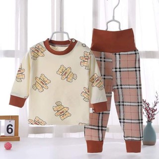 bộ cotton len cạp cao cho bé