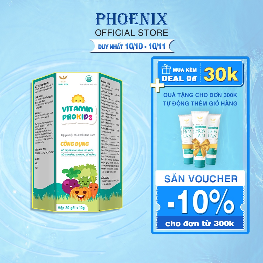 Thạch bổ sung Vitamin cho trẻ Pro Kids Golden Phoenix Pharma- hộp 30 gói