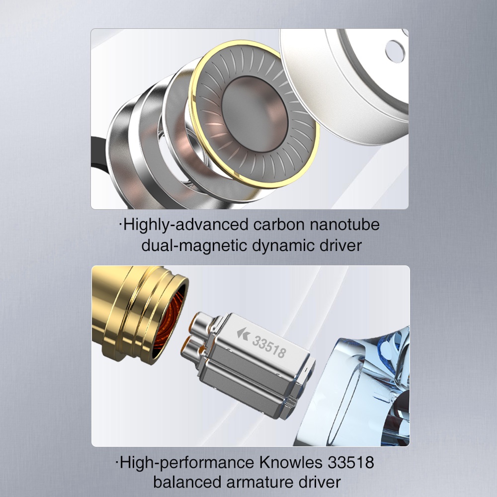 Tai Nghe Nhét Tai TRN TA2 Âm Thanh HiFi  Vỏ Kim Loại Có Thể Tháo Rời