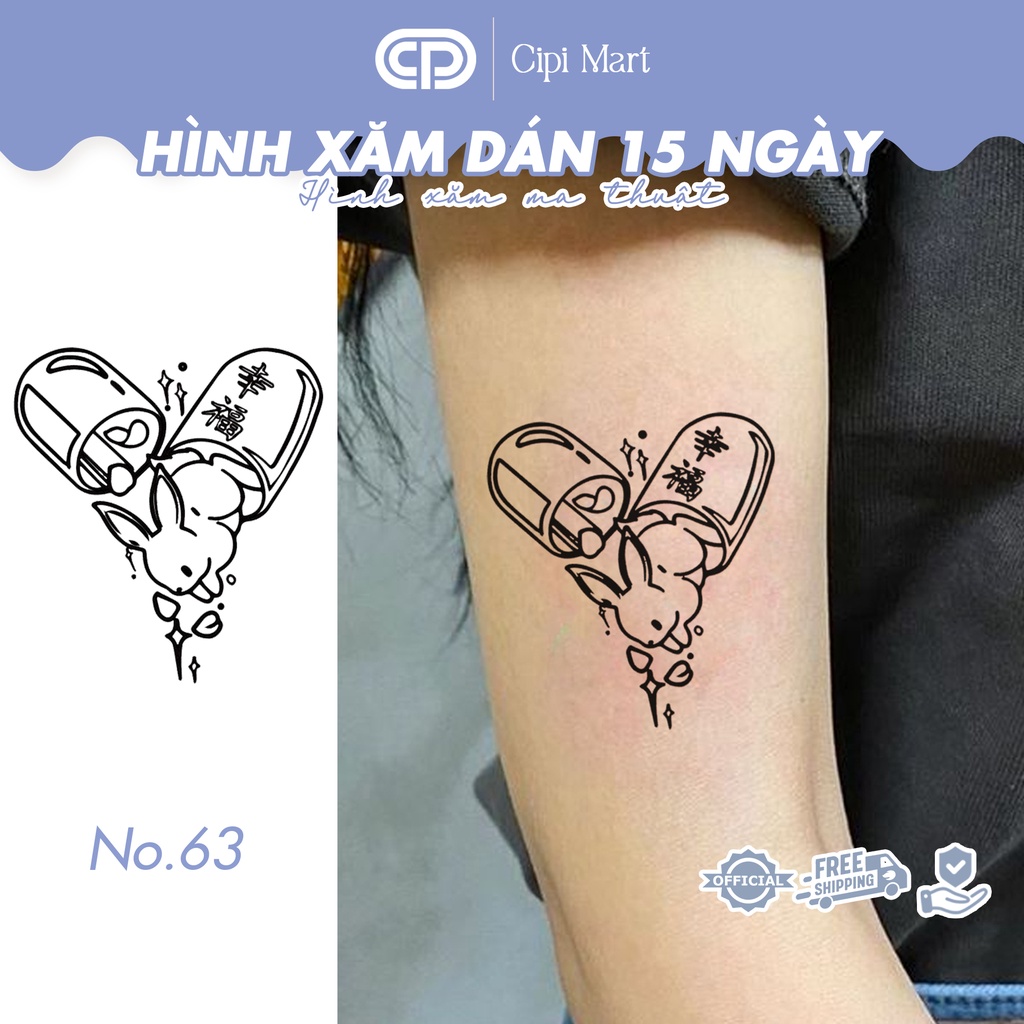 Hình xăm dán  chống thấm nước SIZE M