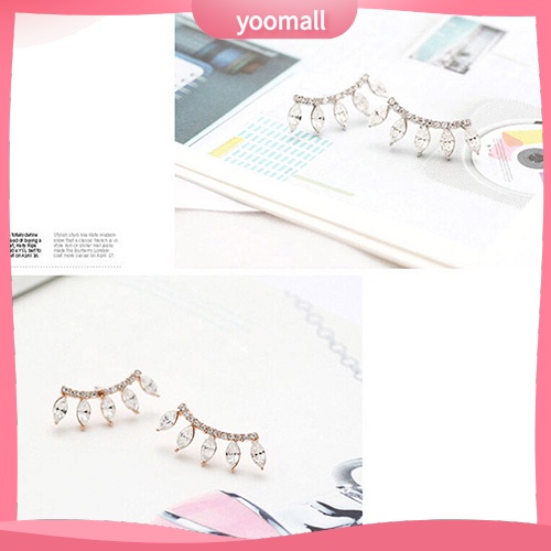 Yoomall| Bông Tai Mạ BạC ĐíNh Đá HìNh Vương MiệN ThờI Trang