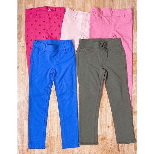 Quần tregging bé gái size đại, hàng xuất dư, co dãn nhẹ, chất liệu jeans và kaki