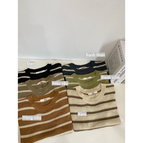 Áo Len kẻ ngang Nancy