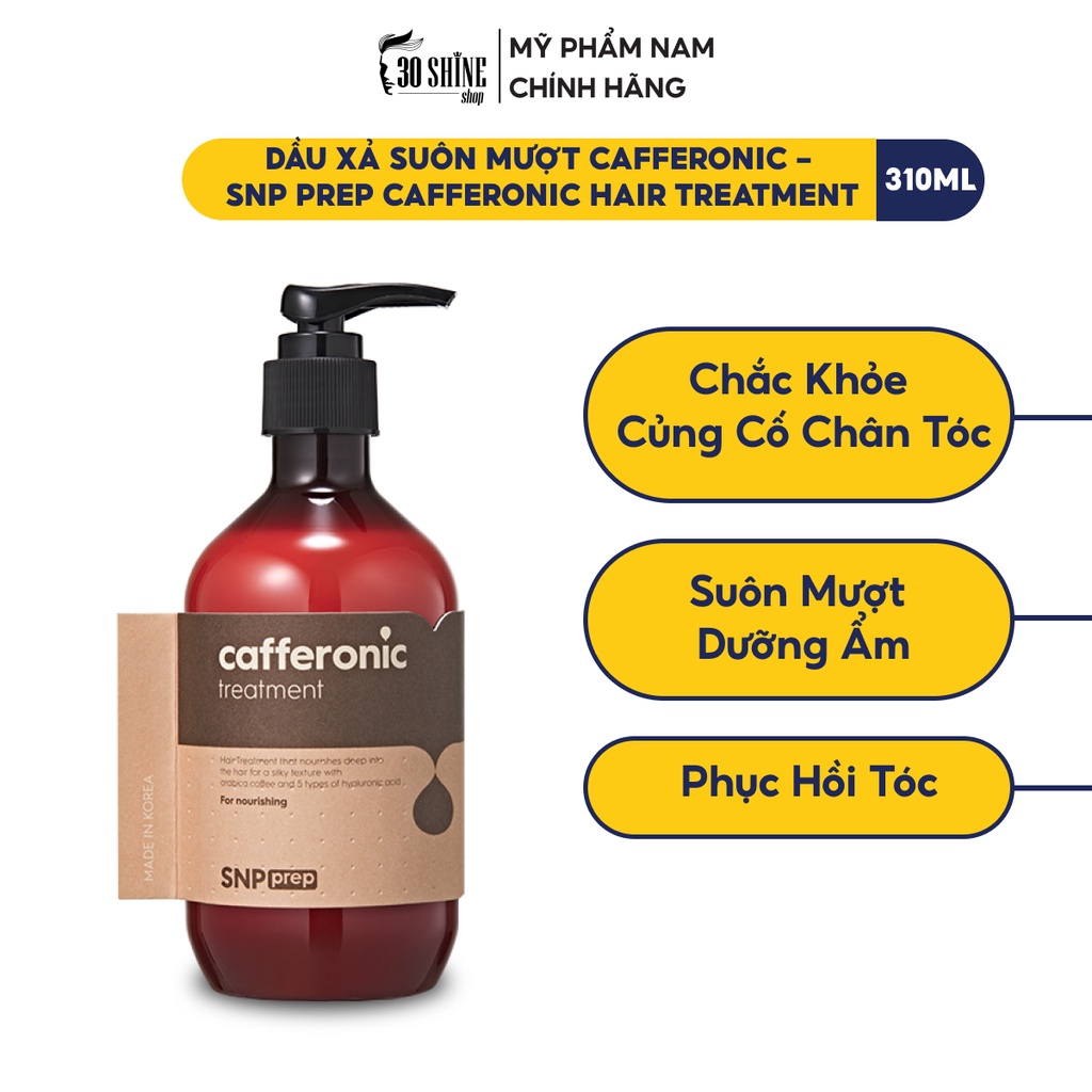 Dầu xả suôn mượt Cafferonic - SNP Prep Cafferonic Hair Treatment