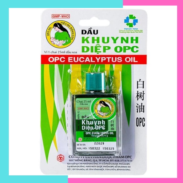 Dầu khuynh diệp cho bé, dầu khuynh diệp OPC 25ml hiệu mẹ bồng con