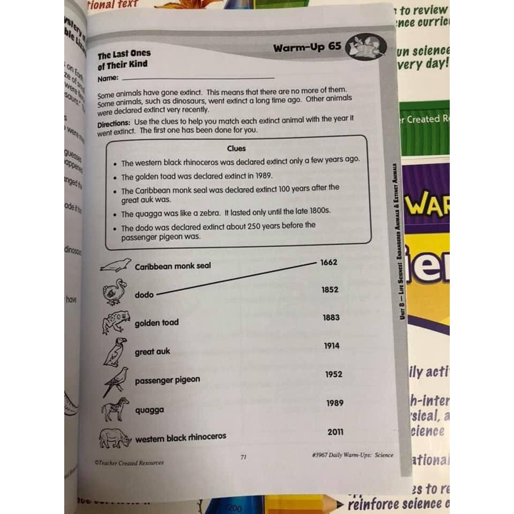 DAILY WARM-UPS SCIENCE full 5q