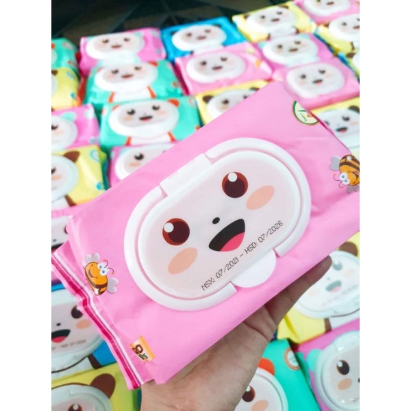 [Gấu trúc] Khăn giấy ướt Phú đạt 120 tờ không mùi date mới gói to dày mẫu cũ