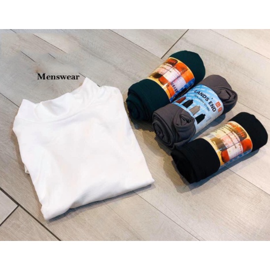 Áo giữ nhiệt nam, áo thun nam dài tay cotton cổ cao 5cm co dãn 4 chiều siêu ấm
