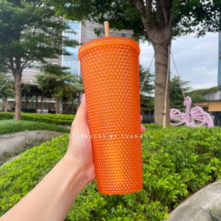 [Chính hãng] Ly Starbucks Studded Bling Orange 710ml
