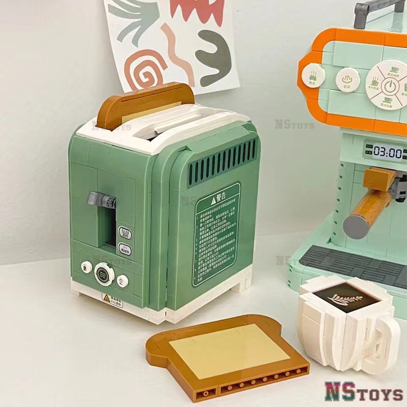 Đồ chơi trẻ em Lắp Ráp Máy Pha Cà Phê Mini Lin07 Zhegao 01008 Vui Nhộn Cho Bé