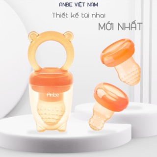 Túi Núm Nhai Hoa Quả Silicon Cho Bé Tập Ăn Dặm Chống Hóc Kiểm Định An Toàn ANBE Việt Nam
