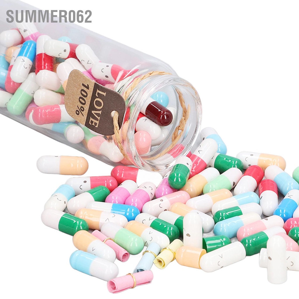 Đầu thư tình yêu Capsule Capsule 100 Capsule Letterhead trong lọ thủy tinh 【Summer062】