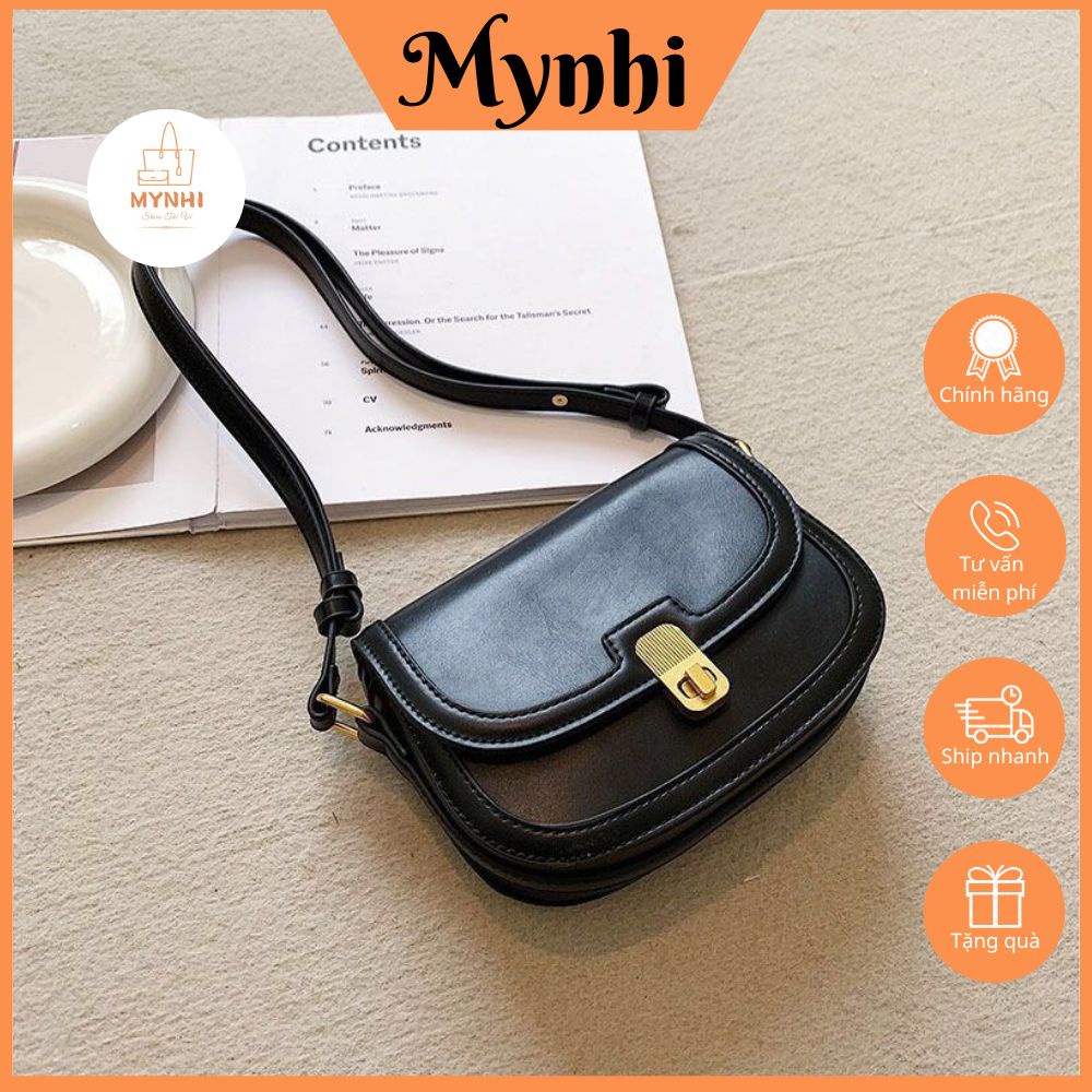 Túi xách nữ túi đeo chéo dáng bầu chất da cao cấp trơn bóng SMN425