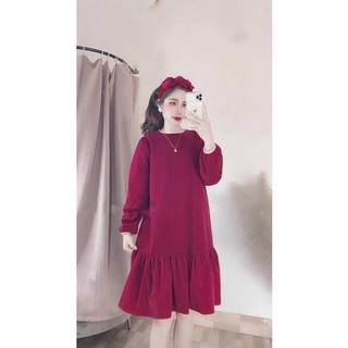 Váy bầu , đầm bầu dáng suông đuôi cá chất nhung